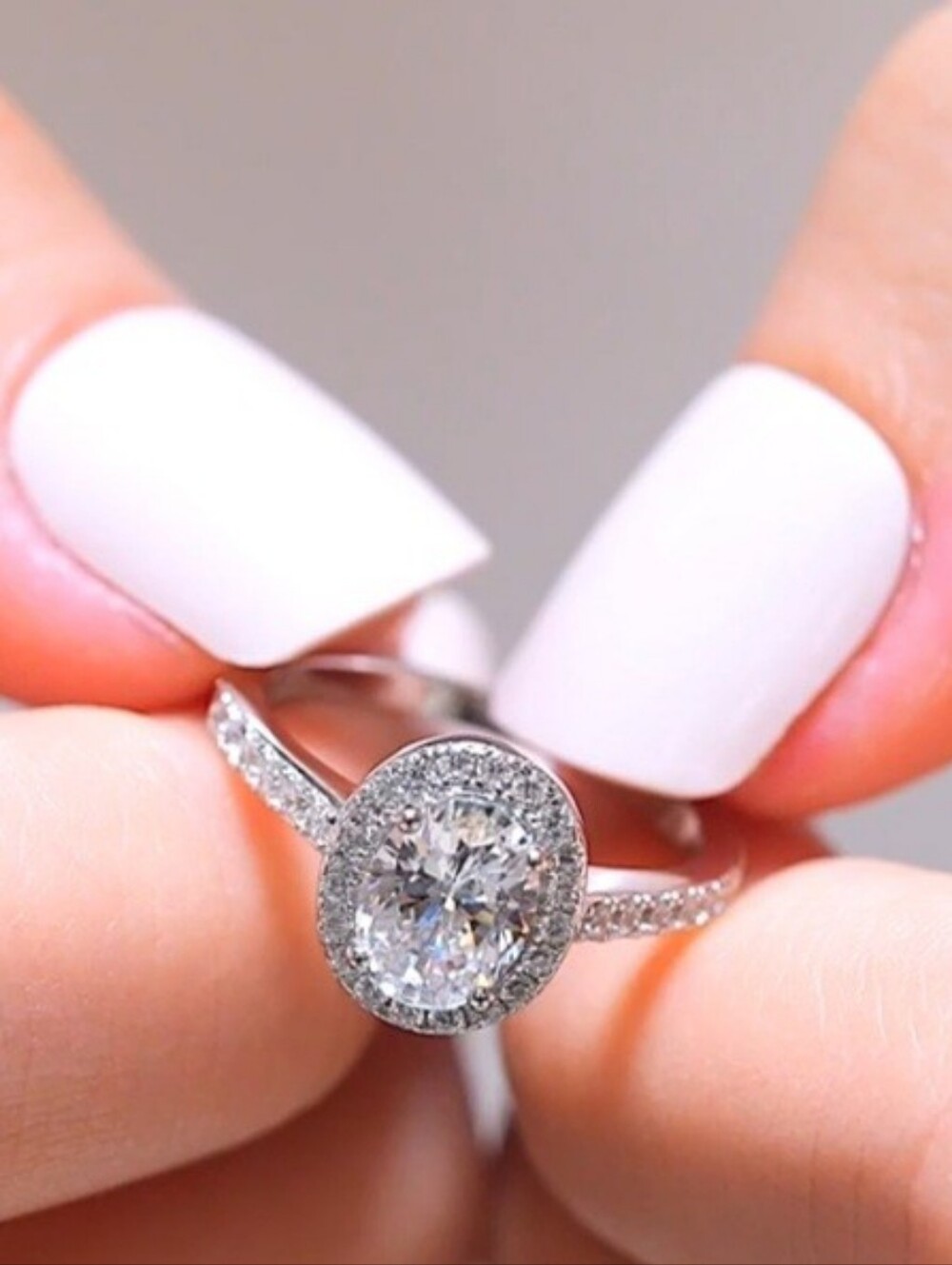 Modern Gents "The Belle" Oval Halo Engagement Ring